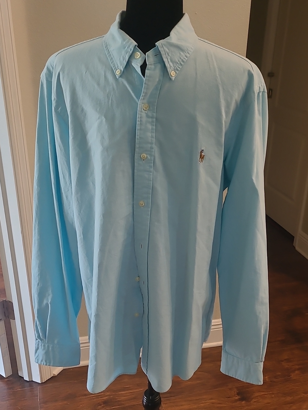 Polo by Ralph Lauren Light Blue Long-Sleeve Button-Down Shirt Cotton Clasdic L